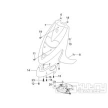 2.26 Přední plast, kapotáž - Gilera Stalker 50 2T Speciální edice 2007-2008 (ZAPC40100)