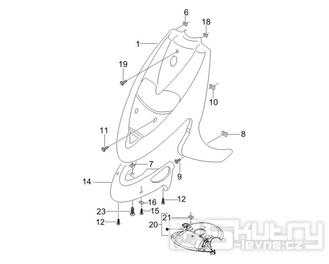 2.26 Přední plast, kapotáž - Gilera Stalker 50 2T Speciální edice 2007-2008 (ZAPC40100)