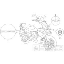 2.38 Samolepky, loga - Gilera Runner 200 VXR 4T LC 2005-2006 (ZAPM46200)