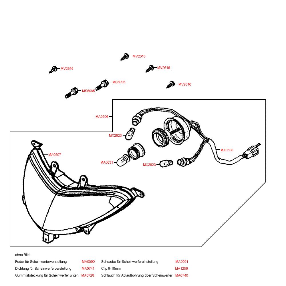 F01 Světlomet - Kymco Grand Dink 125