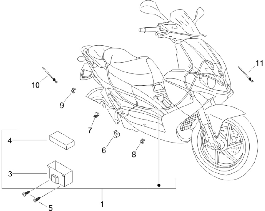 6.08 Elektroinstalace, pojistky - Gilera Runner 200 VXR 4T LC Race 2005-2006 (ZAPM46200)