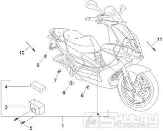 6.08 Elektroinstalace, pojistky - Gilera Runner 200 VXR 4T LC Race 2005-2006 (ZAPM46200)