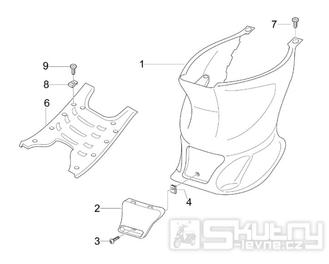 2.31 Středový plast, stupačky - Gilera Stalker 50 2T Speciální edice 2007-2008 (ZAPC40100)