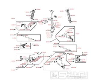 F06 Řízení a přední odpružení - Kymco MXU 450i LOF LC90CE