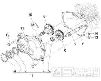 1.25 Převodovka - Gilera Runner 125 "SC" VX 4T 2006 UK (ZAPM46300)