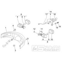 6.04 Zadní světlo a blinkry - Gilera Nexus 500 4T LC 2006 UK (ZAPM35200)