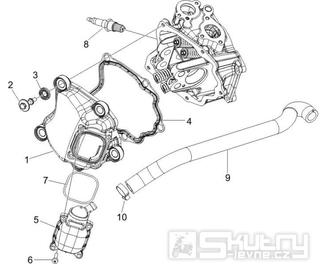 1.12 Kryt hlavy válce, zapalovací svíčka - Gilera Runner 125 VX 4T Race 2005 (ZAPM46100)