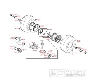F08 Zadní kola a brzdy - Kymco MXU 300 R