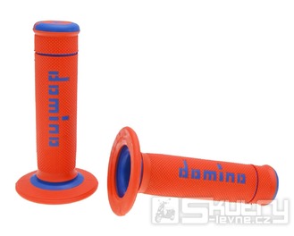 Gripy Domino A190 Off-Road v oranžovo-modrém provedení o délce 118mm
