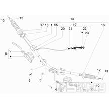 3.06 Řidítka, gripy, brzdové páčky - Gilera Runner 50 PureJet 2010-2011 (ZAPC46200)