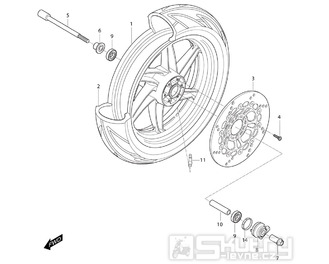 FIG37 Přední kolo - Hyosung GT 250i NE (Naked)