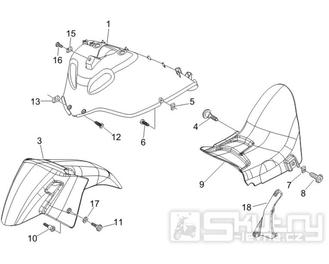 2.33 Přední a zadní blatník - Gilera Nexus 250 SP 4T LC 2006-2007 UK (ZAPM35300)