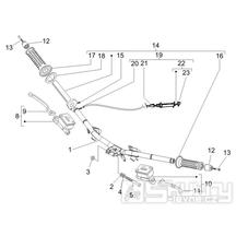 3.06 Řidítka, gripy, brzdové páčky - Gilera Runner 50 PureJet SC 2006 (ZAPC46200)