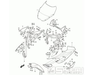 36 Přední kapotáž - Hyosung GT 650 S & R