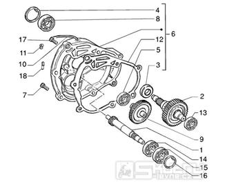 T12 Hřídel zadního kola - Gilera Runner VX 125 4T (ZAPM24100, ZAPM24000)