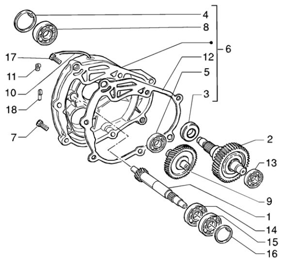 T12 Hřídel zadního kola - Gilera Runner VX 125 4T (ZAPM24100, ZAPM24000)