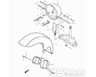 36 Přední blatník / Držák předního světla - Hyosung GT 125 N (Naked)