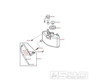F12 Olejová nádrž - Kymco Dink 50 SH10C