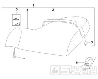 2.39 Sedadlo - Gilera Stalker 50 2T Speciální edice 2007-2008 (ZAPC40100)