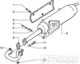 T17 Výfuk - Gilera Easy Moving 50ccm 2T AC (SSP2T0001001...)