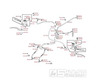 F04 Hlavní brzdový válec přední / Brzdové hadice - Kymco Maxxer 300