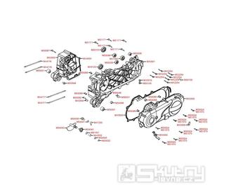 E01 Kryt variátoru / Skříň klikové hřídele - Kymco Vitality 50 4T