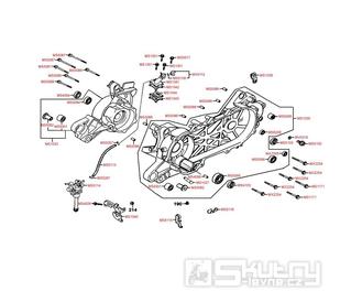 E09 Kliková skříň / olejové čerpadlo - Kymco Super 9 AC 50