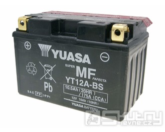 Baterie Yuasa YT12A-BS DRY MF bezúdržbová