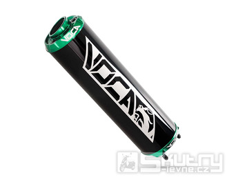 Koncovka výfuku Voca hliníková - černá/zelená CNC