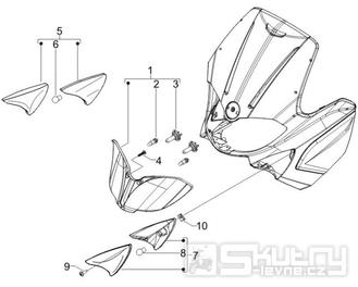 6.03 Přední světlo a blinkry - Gilera Runner 50 SP 2010-2012 (ZAPC46100, ZAPC46300, ZAPC4610001)