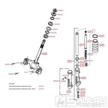 F06 Přední tlumiče / sloupek řízení - Kymco Yager 50 (Spacer 50)