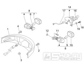 6.04 Zadní světlo a blinkry - Gilera Nexus 250 SP 4T LC 2006-2007 (ZAPM35300)