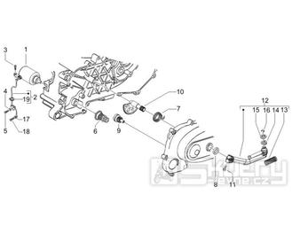 1.20 Elektrický startér motoru, nakopávací páka - Gilera Runner 50 SP 2010-2012 (ZAPC46100, ZAPC46300, ZAPC4610001)