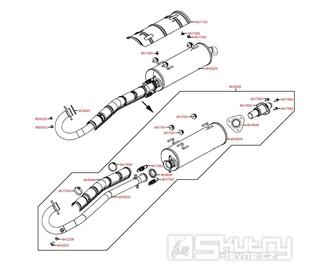 F14 Výfuk - Kymco MXU 450i LOF LC90CE