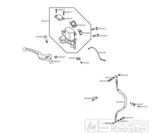 F04 Přední brzda / Brzdová hadice - Kymco NEWSento 50i SE10BC