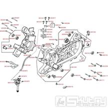 E09 Skříň klikové hřídele / olejové čerpadlo - Kymco Super 9 AC 50