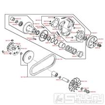 E06 Variátor kompletní - Kymco Agility 125