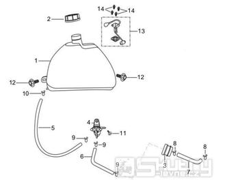 2.47 Palivová nádrž - Gilera Oregon 250 2007-2009 (RGEYN25D5)