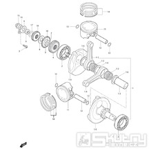 06 Kliková hřídel a píst - Hyosung GV 650i E