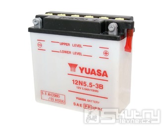 Baterie Yuasa 12N5.5-3B olověná bez kyselinového balení