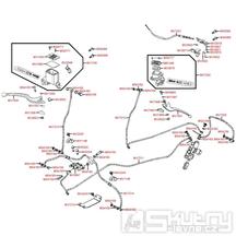 F04 Hlavní brzdový válec přední a brzdové hadičky - Kymco Maxxer 450i