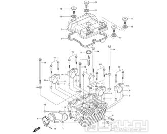 FIG01h Hlava válce zadní - Hyosung GT 125 NE