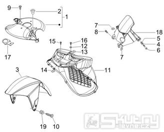 2.33 Přední a zadní blatník - Gilera Runner 50 SP 2007 (ZAPC461000)