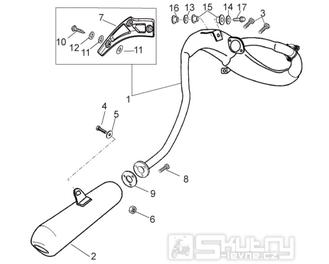 66.12 Výfuk - Gilera RCR 50 od roku 2011, D50B0 (ZAPABA01)