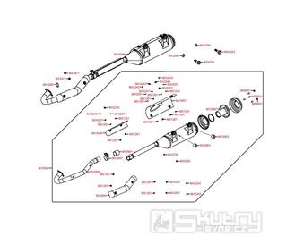 F14 Výfuk - Kymco MXU 500 2WD