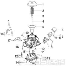 1.40 Karburátor (jednotlivé díly) - Gilera Runner 200 ST 4T LC 2008-2011 (ZAPM46401)