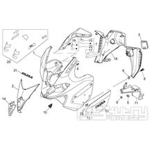 T23 Přední kapotáž - Gilera Nexus 500ccm 4T LC do roku 2005 (ZAPM35200... , ZAPM3510...)