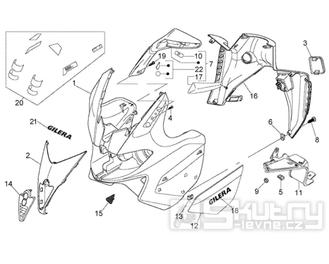 T23 Přední kapotáž - Gilera Nexus 500ccm 4T LC do roku 2005 (ZAPM35200... , ZAPM3510...)