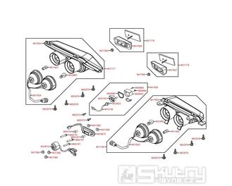 F19 Zadní osvětlení - Kymco MXU 450i LOF LC90CE