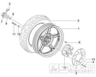 4.12 Zadní kolo - Gilera DNA 50ccm 2T od 2006 (ZAPC27000...)